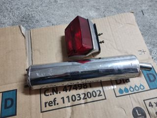 Tubo escape y piloto ciclomotor