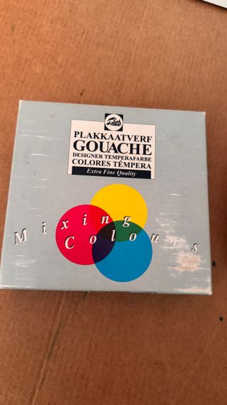 Set de pinturas témpera, bloc y paleta