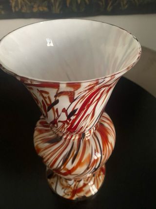 Jarrón Opalina Vidrio Multicolor