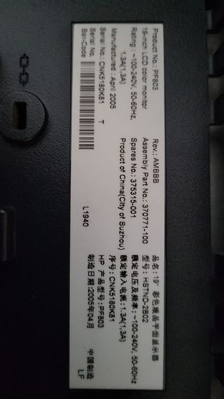 Monitor HP 19 con peana