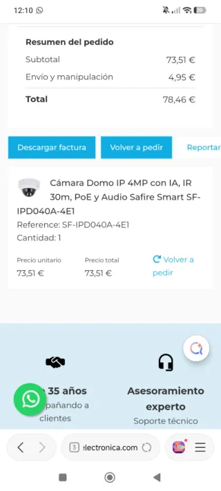 Cámara IP Vigilancia Safire Domo