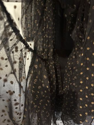 Vestido tul lunares negro