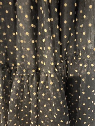 Vestido tul lunares negro