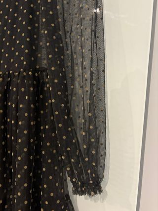 Vestido tul lunares negro