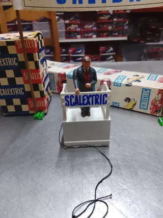 Scalextric Juez Salida y Pancarta años 60