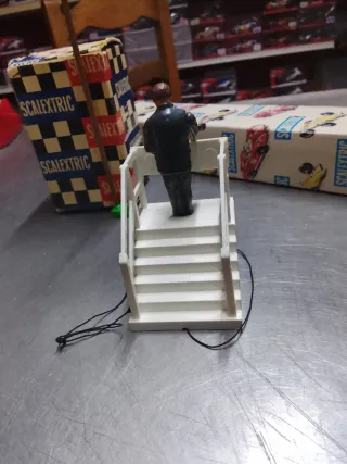 Scalextric Juez Salida y Pancarta años 60