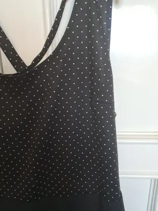 Vestido H&M Negro Lunares Verano