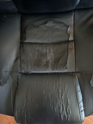 2 sillas de oficina negra de piel sintética