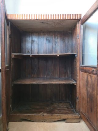 Armadio credenza fine secolo XIX in legno massello