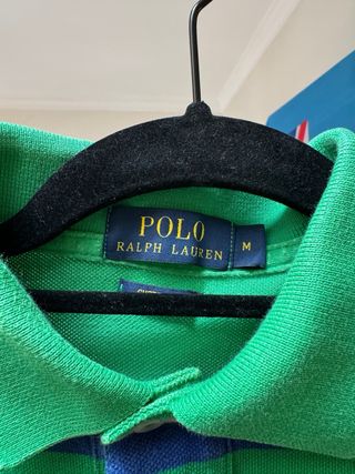Polo Ralph Lauren Verde Rayas Azul Blanco