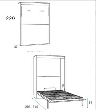 CAMA ABATIBLE MATRIMONIO RIMOBEL