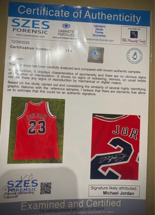 Camiseta Michael Jordan 23 Firmada