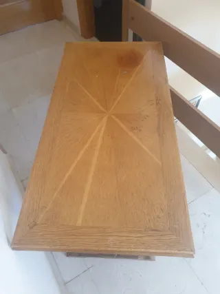 Mesa centro madera maciza rústica