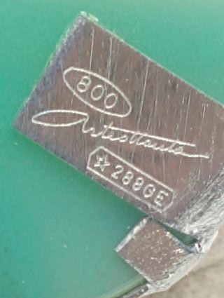 Mimosa in argento 800 con base in pietra - H 10