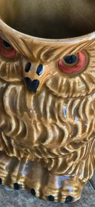 6 Bicchieri Gufo Vintage in Ceramica