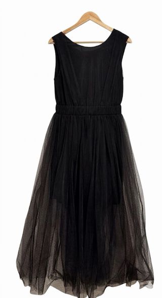 Vestido Zara negro tul