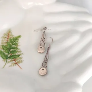 Pendientes lágrima azul de plata