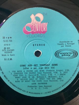 Leon Haywood Come and Get Yourself Some LP