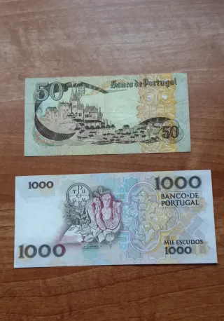 Lote monedas y billetes de Portugal