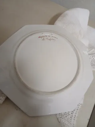 Piatto decorativo inverno dipinto a mano