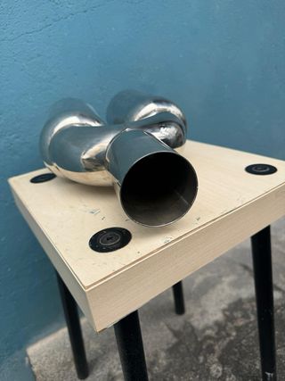 Cola de escape doble redonda acero inox