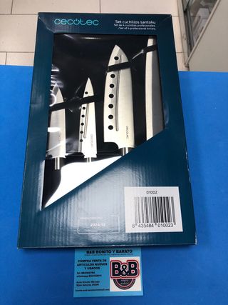 Set 4 Cuchillos Cecotec Santoku