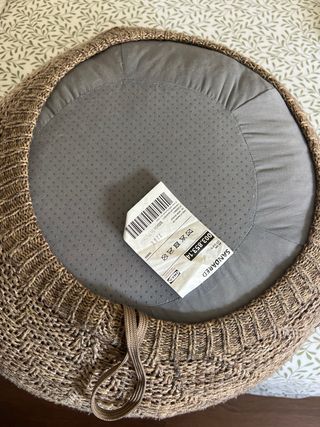 Puf Ikea tejido beige/marrón
