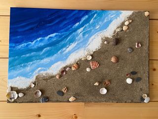 Cuadros al oleo de playa