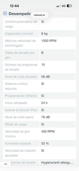 Lavadora SMEG SLV148ED A++