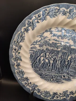 🇬🇧 Plato de porcelana inglés Staffordshire azul