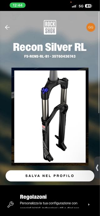 Forcella Rock Shox Recon Silver