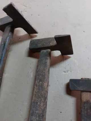 Juego 3 martillos chapar antiguos