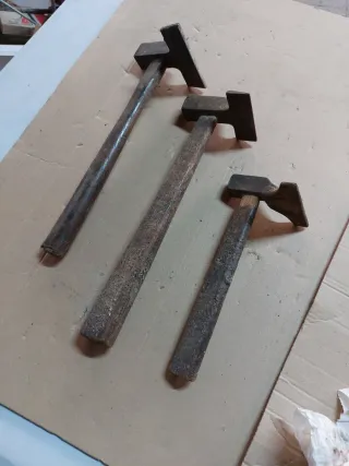 Juego 3 martillos chapar antiguos