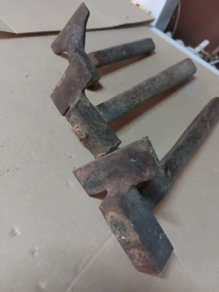 Juego 3 martillos chapar antiguos