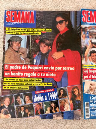 LOTE 2 REVISTAS SEMANA ISABEL PANTOJA 1991 y 1993