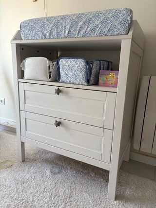 Cambiador cómoda Sundvik Ikea blanca