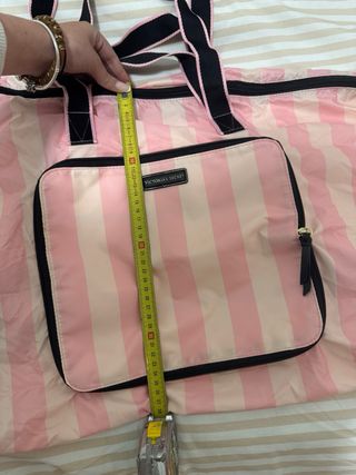 Bolso de viaje Victoria's Secret rosa y blanco