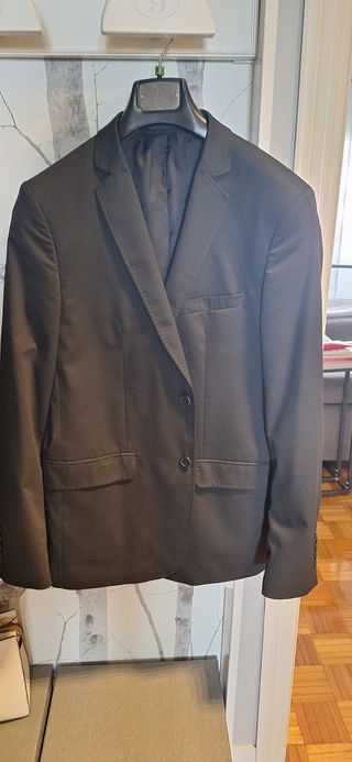 Americana Zara Negra Rayas Finas