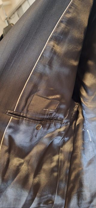 Americana Zara Negra Rayas Finas