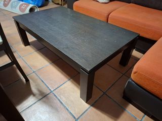 Mesa de centro madera oscura