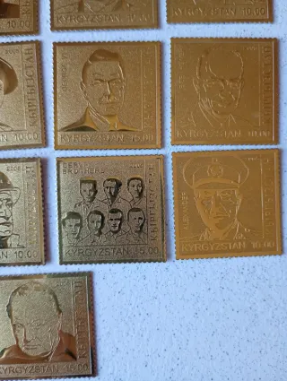 Francobolli laminati oro