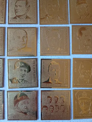 Francobolli laminati oro