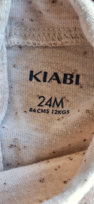 Body Gola Alta Bege Kiabi 24 meses