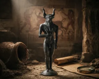 Minotauro Statuetta Metallo cm. 12