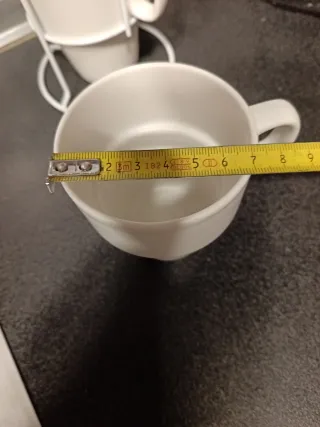 6 Tazas de tamaño mediano con soporte