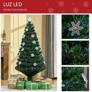 Albero di Natale Artificiale 150cm con Luci LED