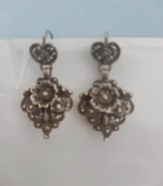 Pendientes tradicionales gallegos plata