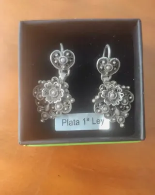 Pendientes tradicionales gallegos plata