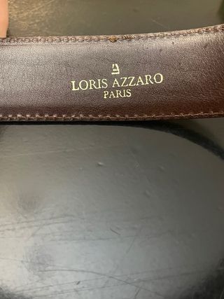 Cintura Loris Azzaro marrone fibbia logo