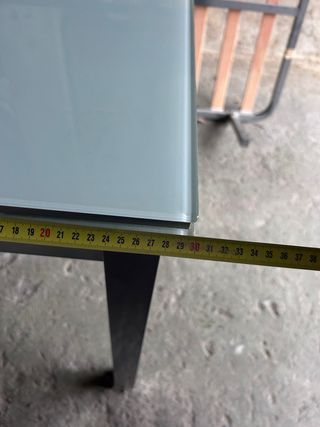 Mesa de comedor extensible cristal y metal
